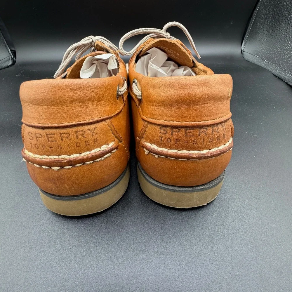 Sperry Top-Sider Mens 10.5 M Authentic Original Leather Boat Shoes Tan 0777894